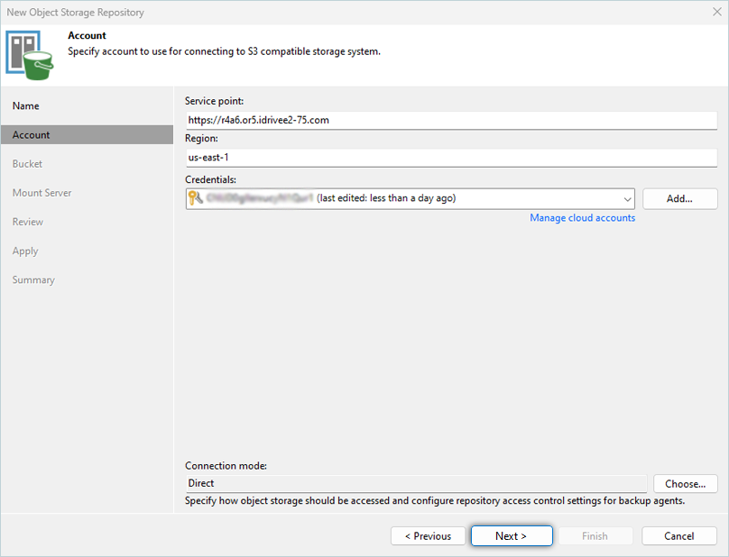 IDrive e2 with Veeam 13
