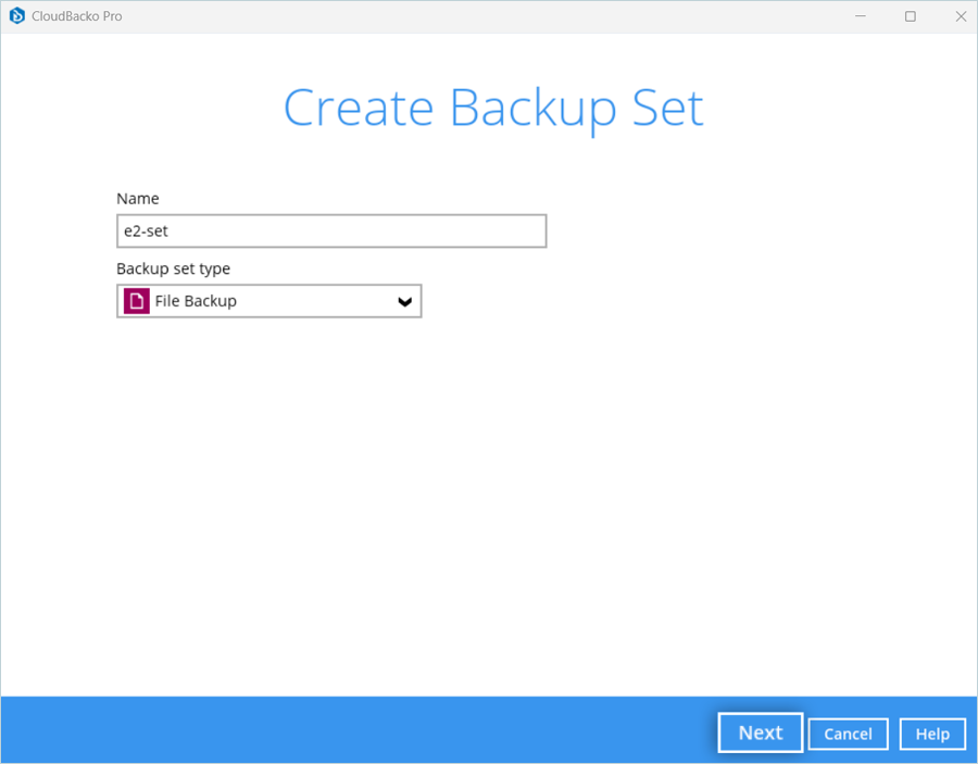 Backup Set Type